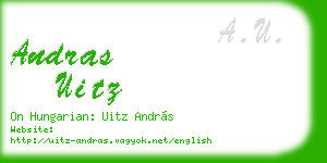 andras uitz business card